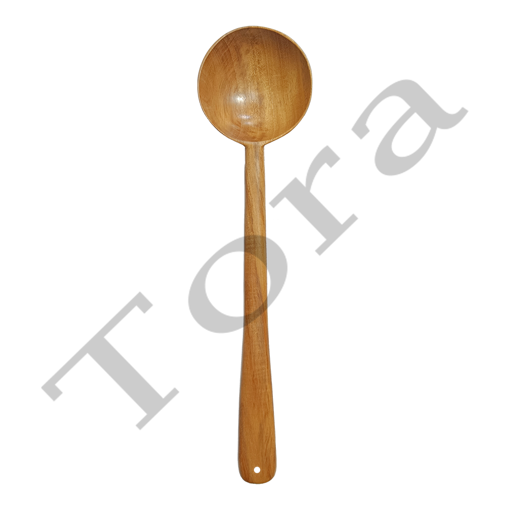Tora Natural Neem Wood Cooking Ladle Spoon Export Quality Handmade (TCNU9016)
