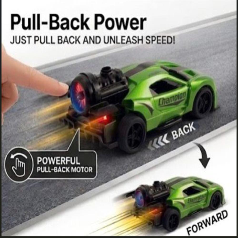 Die Cast Pull Back Smoke Car - Color: Assorted Colors