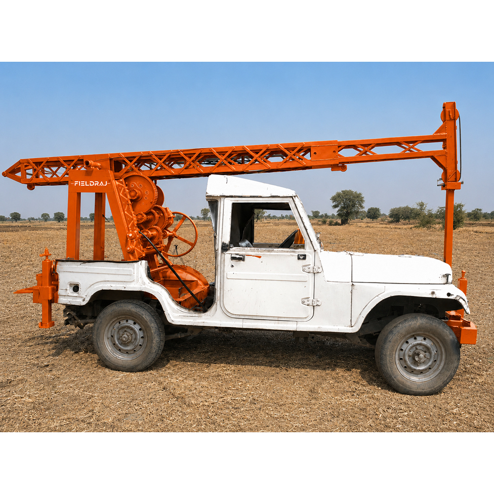 Jeep Mounted Borewell Pipe Pulling Machine