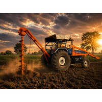 Tractor Mounted Hydra Crane With Post Hole Digger