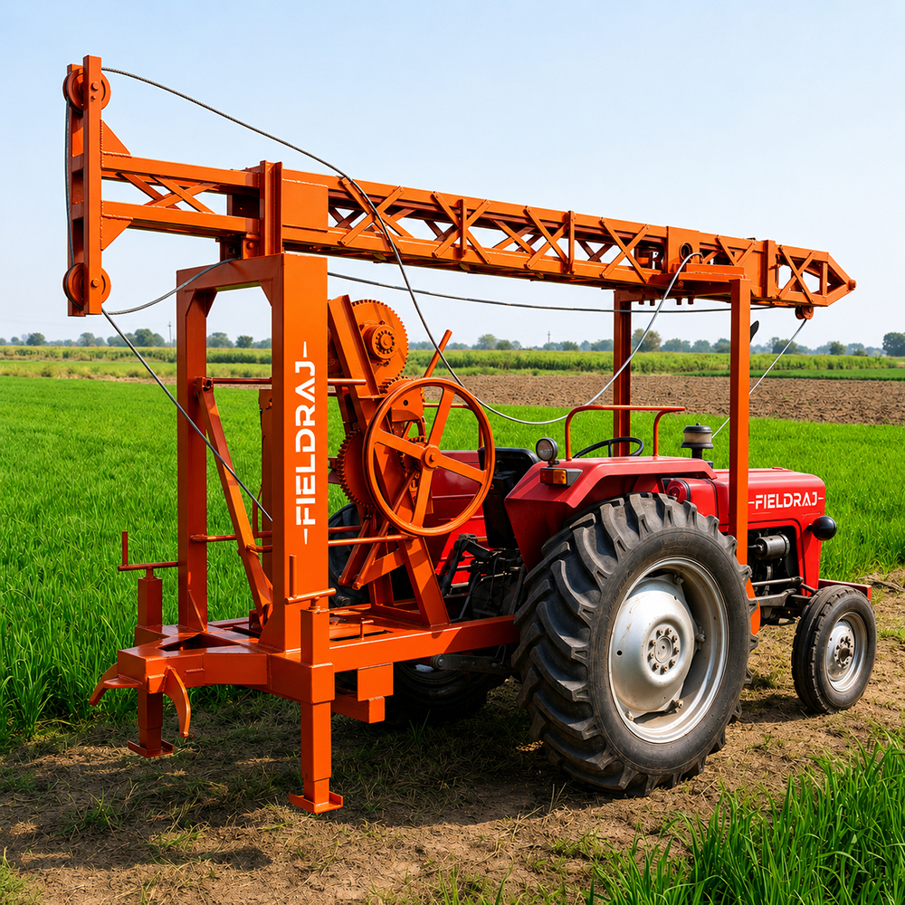 Tractor Mounted Borewell Pipe Pulling Machine