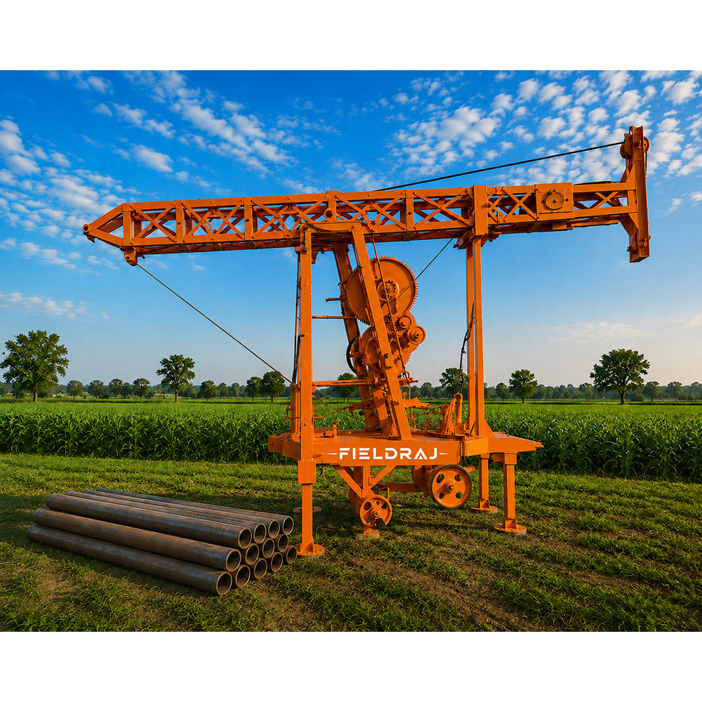 Tractor Mounted Borewell Pipe Pulling Machine
