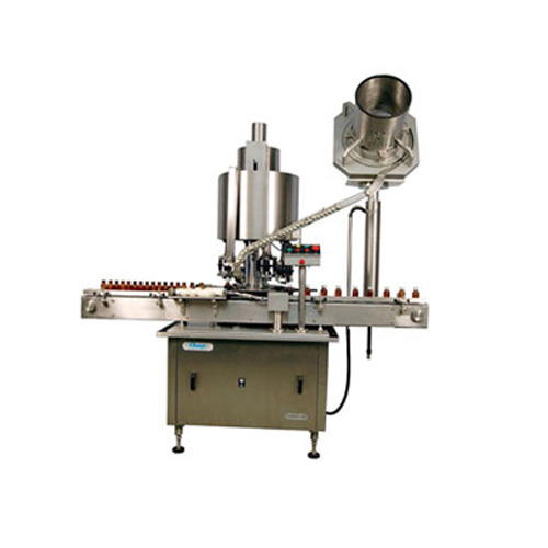 Automatic Capping Machine - Stainless Steel, Silver Color | Highly Efficient, Electric Drive Type, Automatic Grade