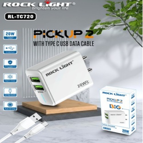 Rock Light Charger Type-C Cable Rl-Tc720 - Features: Fast Charging