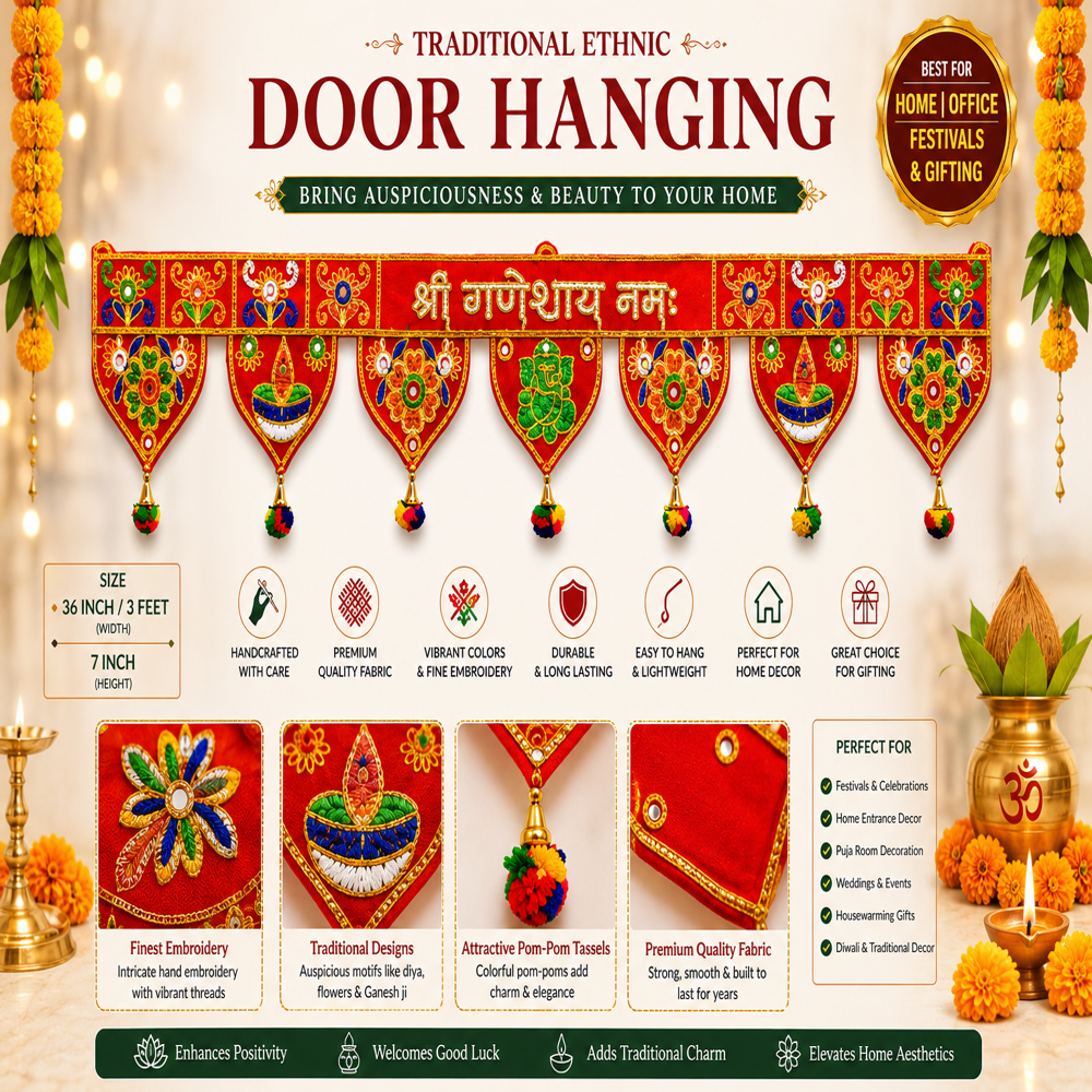 KRISHNA HANDLOOM Decorative Home Entrance Festival Hanging  M 12