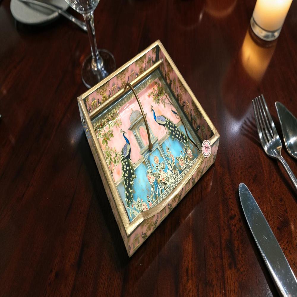 Wooden Napkin Holder - Design Type: Traditional