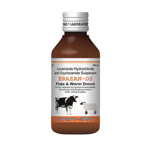 ERAZAN-DS Levamisole Hydrochloride And Oxyclozanide Suspension