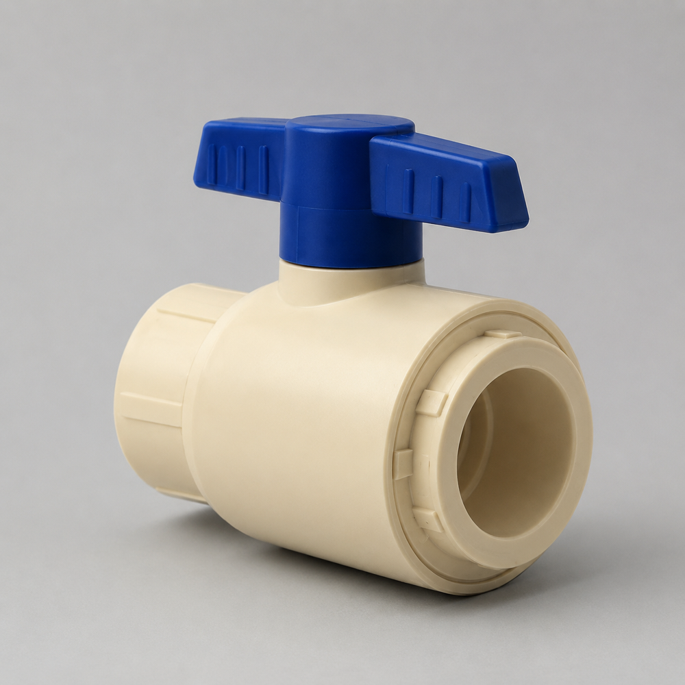 Asianplast Cpvc Ball Valve - Cpvc, 1/2" To 2", Yellow | Durable Design, Leak Resistant, Effortless Operation