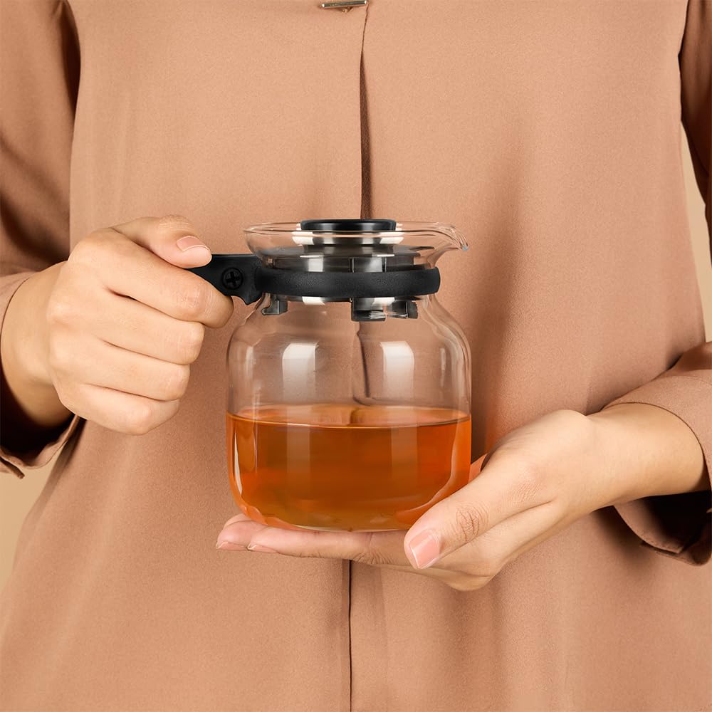 Borosil - Carafe Flame Proof Glass Kettle With Stainer, 650 ml 2 PC CLASSIC MUG  IH77TS11702