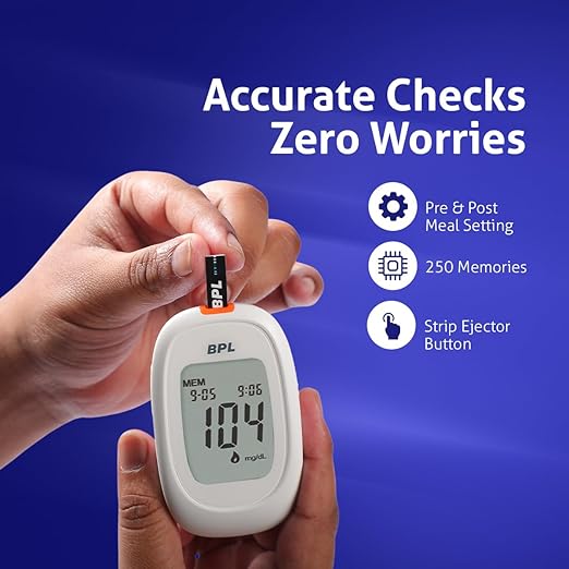 BPL Medical Technologies Glucose Meter Kit for Instant Accurate Blood Sugar Test at Home