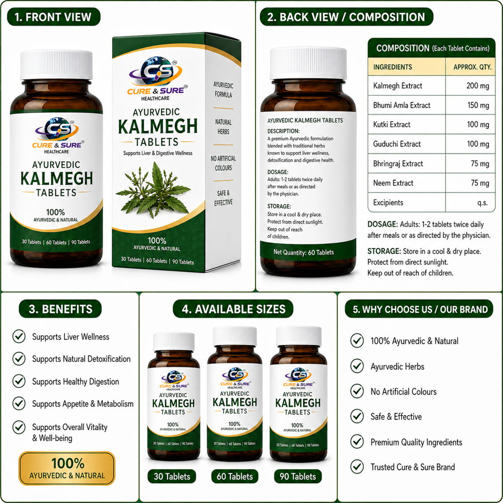 Ayurvedic Kalmegh Tablets Third Party Manufacturing