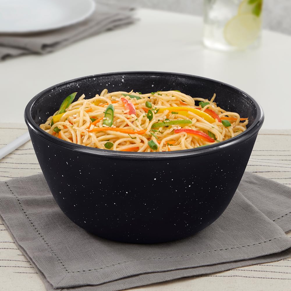 Borosil 1.5 L Serving & Mixing Bowl | Made in India Borosilicate Glass Bowl for Kitchen & Dinning | Bowl for Mixing Dough, Salad, Batter | Microwave & Dishwasher Safe (Pebble Black) BGFGBBWL0079