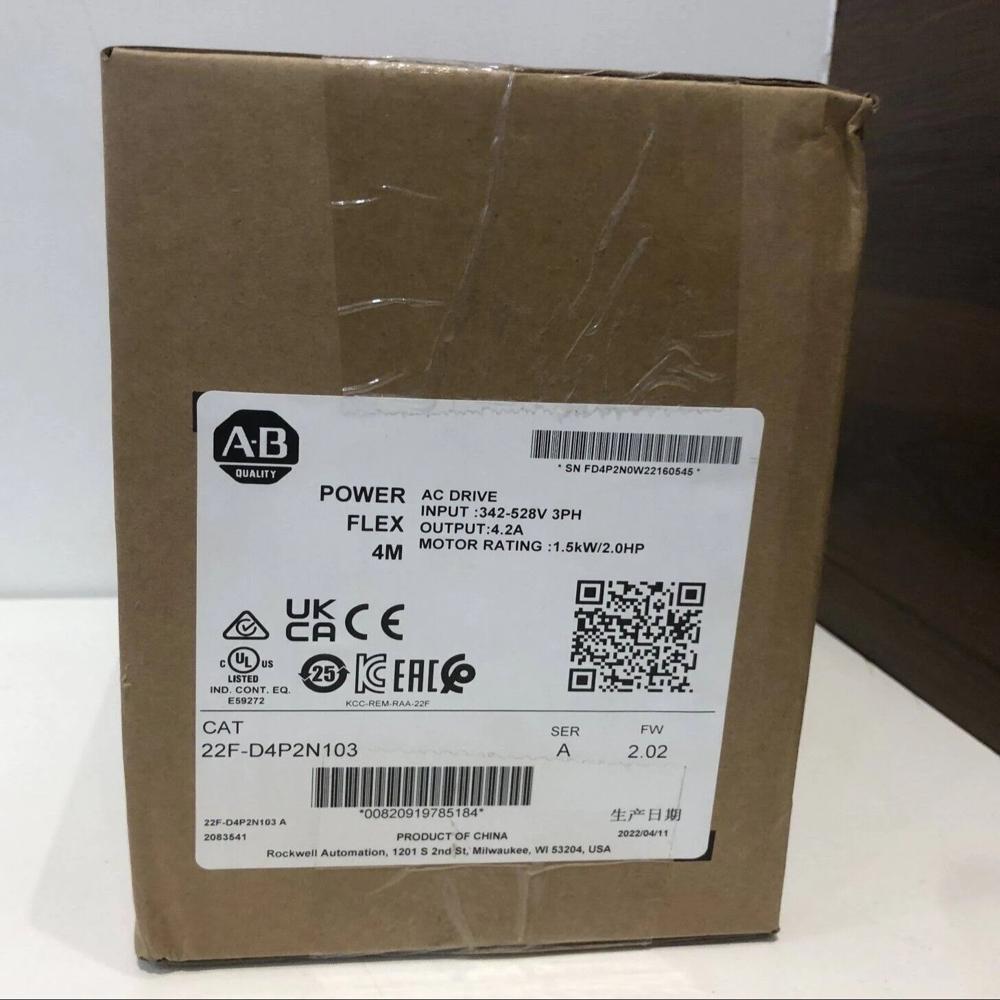 22F-D4P2N103 Allen Bradley Vfd PowerFlex 4M- 1.5 kW (2 HP) AC Drive