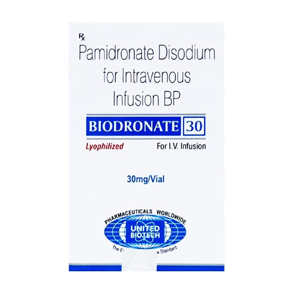 Biodronate Pamidronate 30mg Injection, Bone Disorders & Hypercalcemia Treatment Medicine