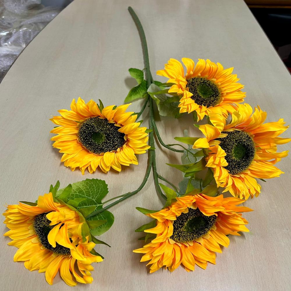 Artificial 5 sunflower stick