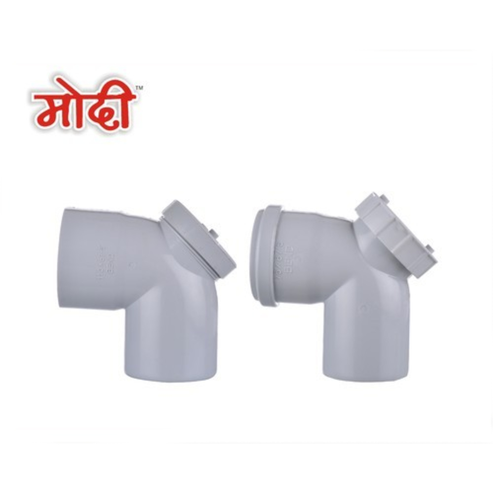 Pvc Door Plain Bend - Pvc Material, 45-90 Degrees, Grey Color | Round Shape, 96 Psi Working Pressure, 60â°c Working Temperature