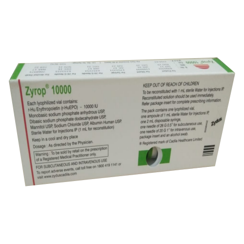 Zyrop Erythropoietin Injection, Anemia Treatment Medicine