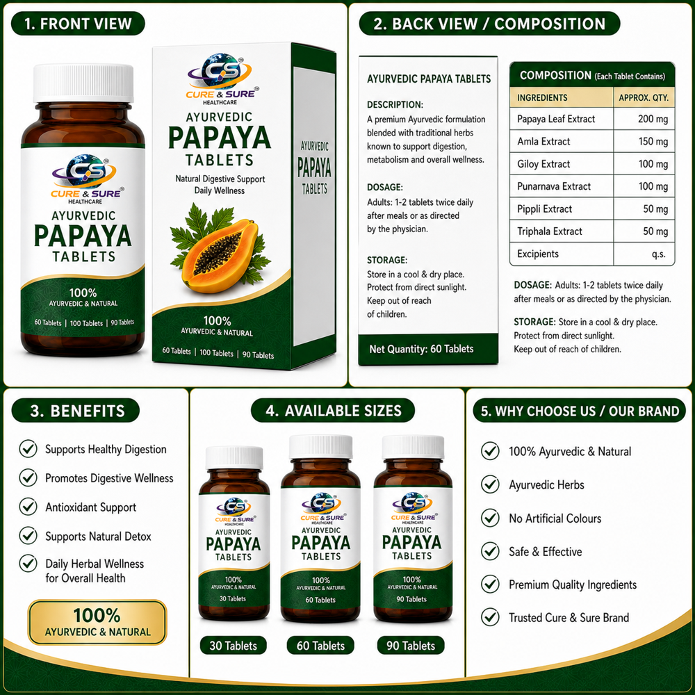 Ayurvedic Papaya Tablets Third Party Manufacturing