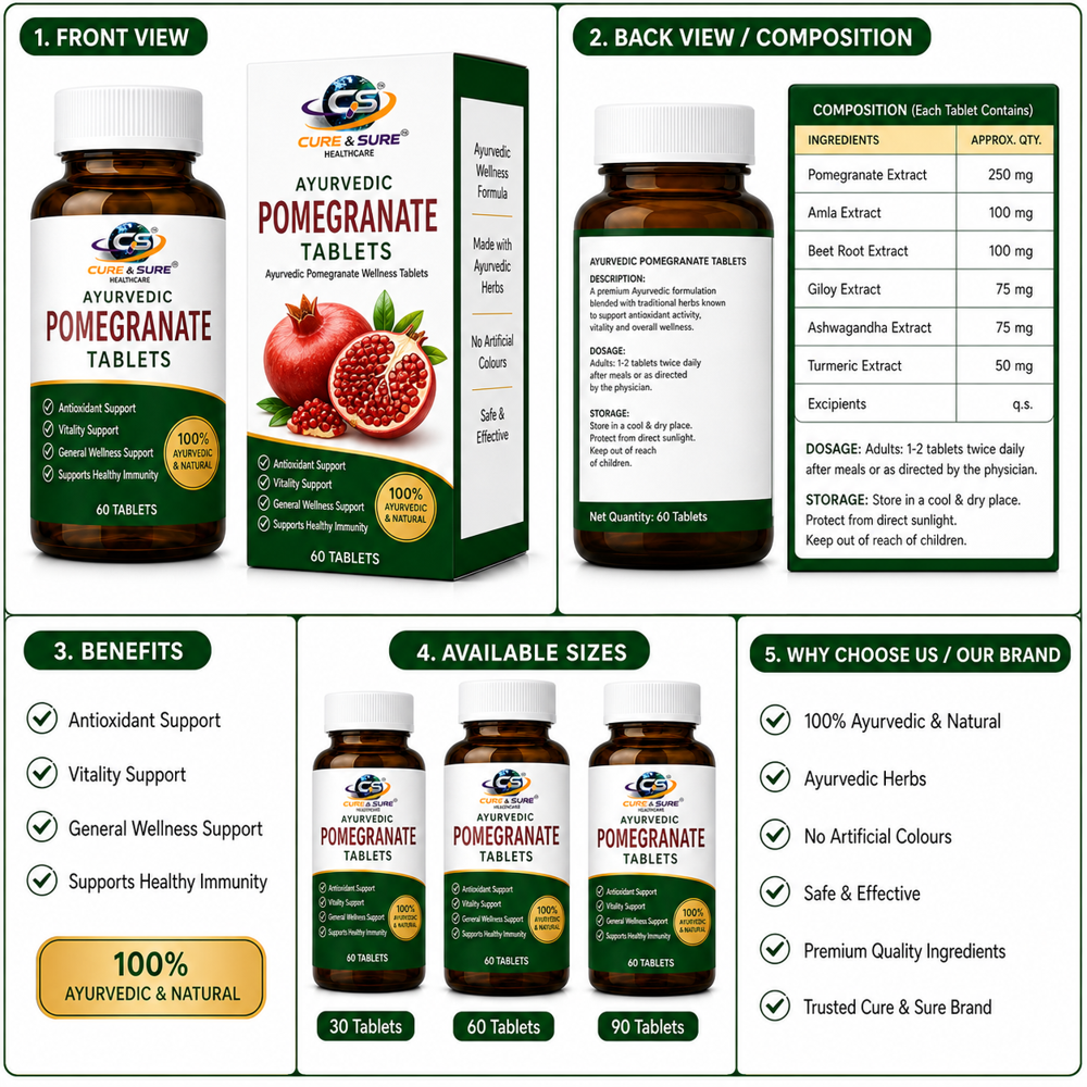 Ayurvedic Pomegranate Tablet Third Party Manufacturing 
