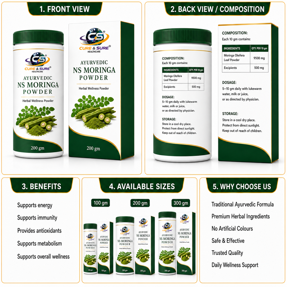 Ayurvedic N.s Moringa  Powder Third Party Manufacturing