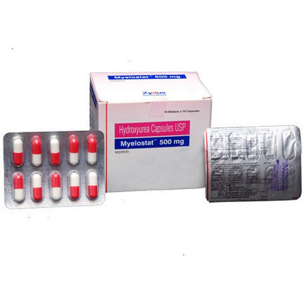 Myelostat Hydroxyurea 500mg Capsule, Blood Disorder & Cancer Treatment Medicine - Dosage Form: Tablet