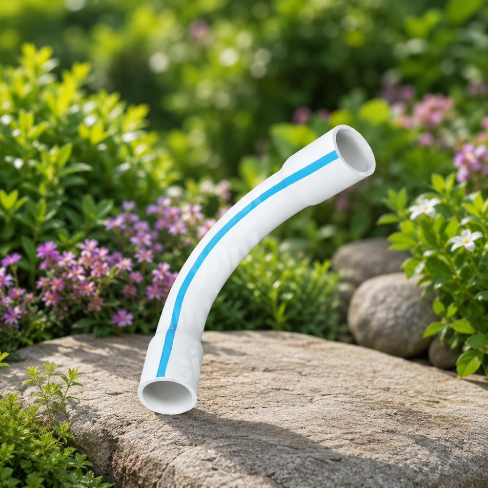 Upvc Long Pipe Bend - Upvc Material, Size Range 1/2 To 2", Crisp White Finish | Round Shape, High Heat & Chemical Resistance
