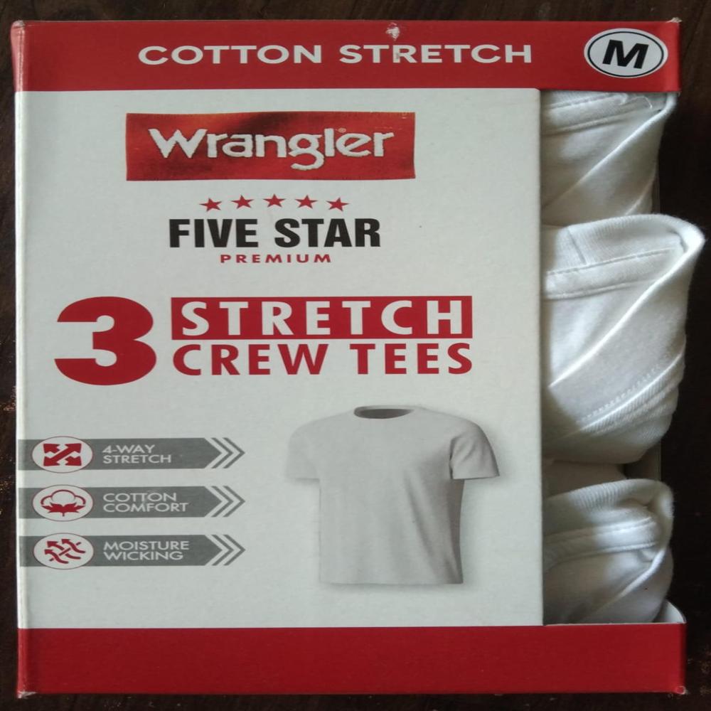 M11663 | Wrangler Mens Stretch Crew Neck T-Shirt 3 Pack