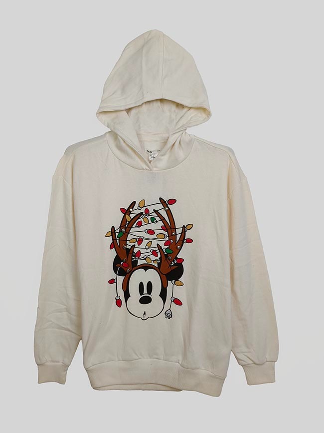 W13639 | DiSNEY Ladies Fleece Hooded X-mas Sweatshirt