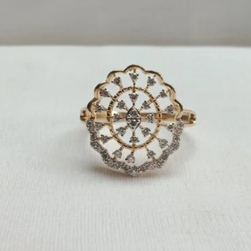 100% Certified Diamond Ring For Women - Color: Golden
