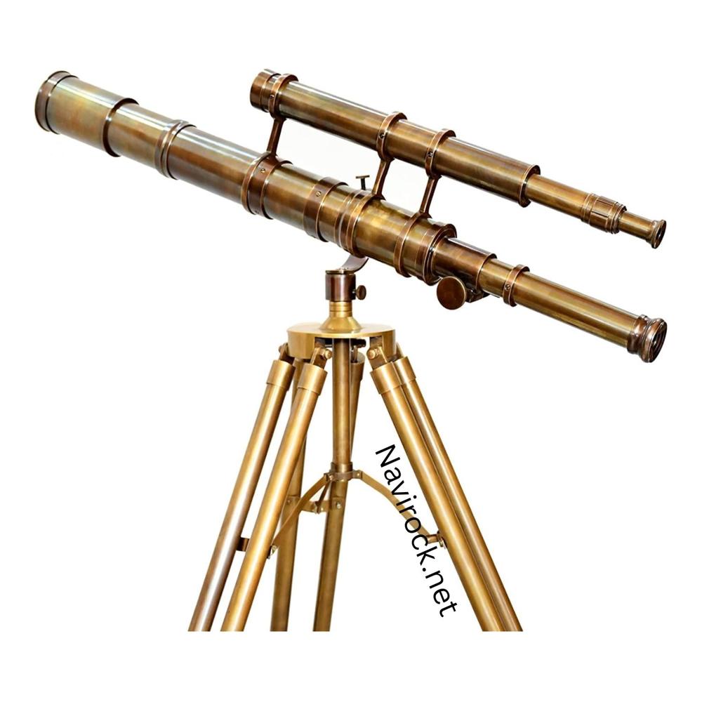 Handcrafted Brass Telescope with Tripod  Maritime Gift for Ocean & Navigation Enthusiasts High Magnification