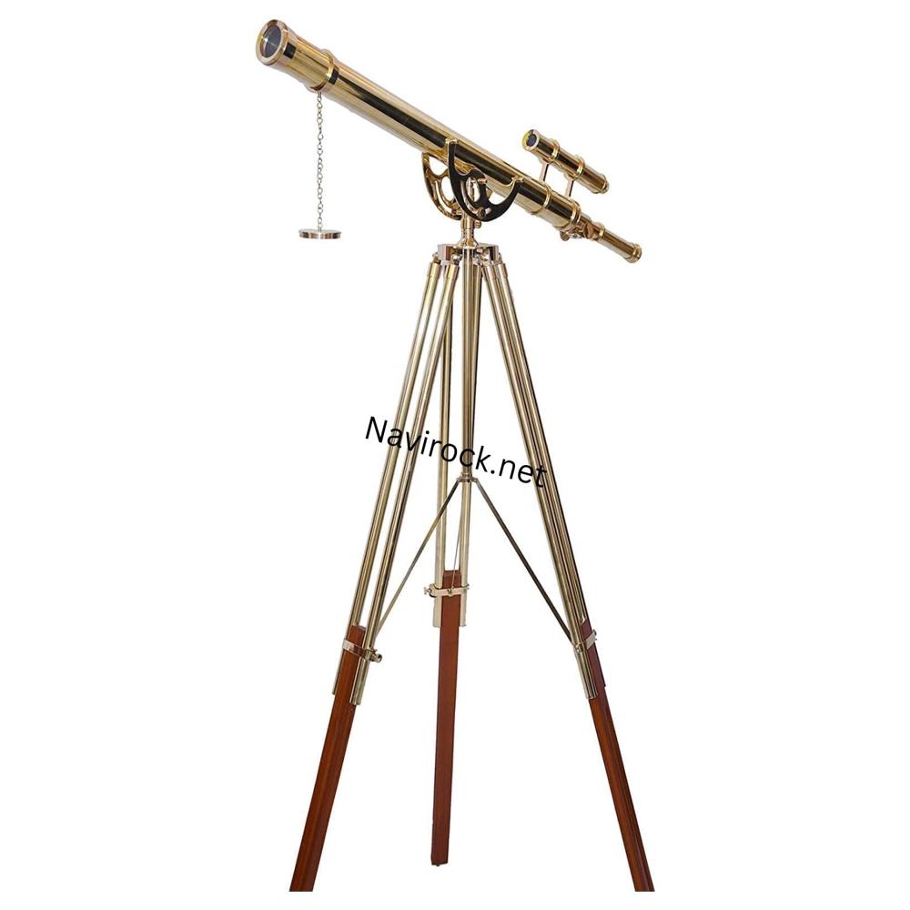 Handcrafted Brass Telescope with Tripod  Maritime Gift for Ocean & Navigation Enthusiasts High Magnification