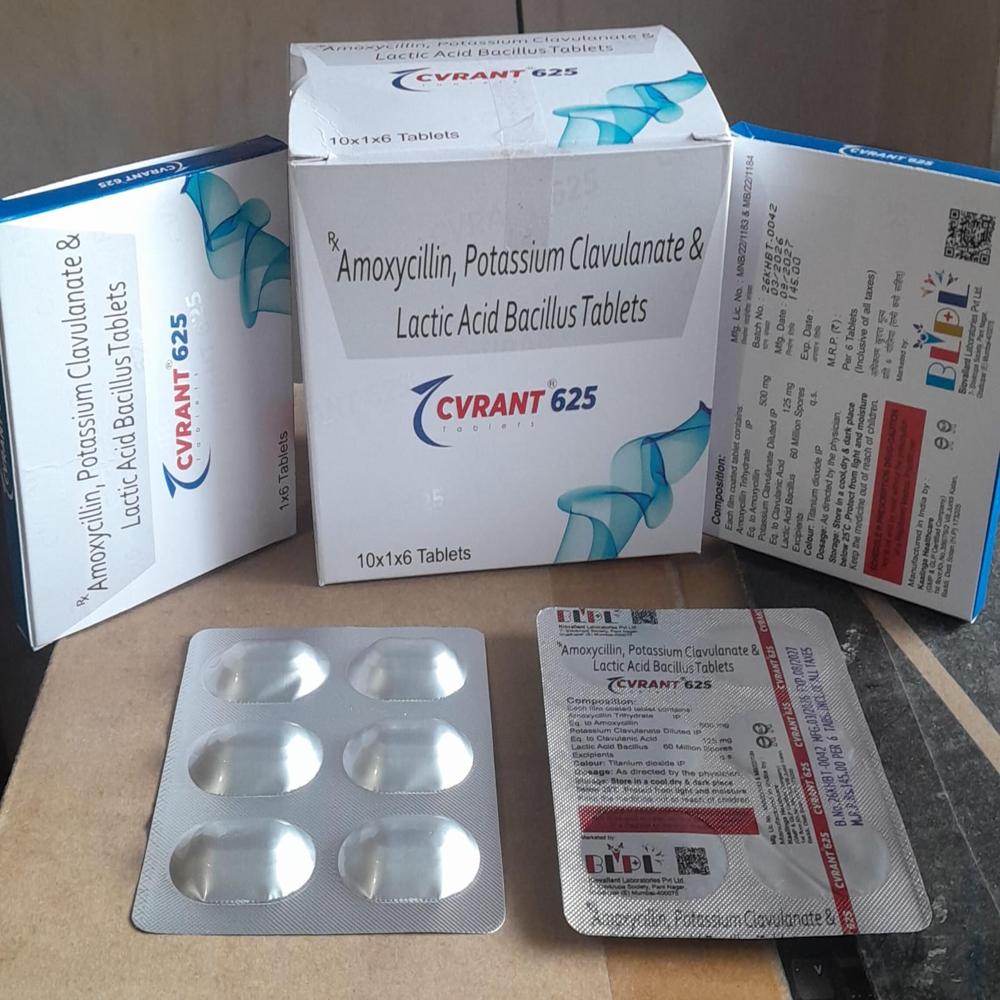 Amoxycillin 500mg + Clavulanic acid 125 mg + LB