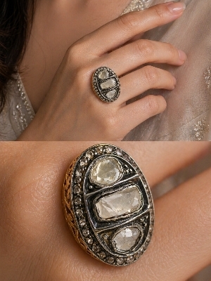 Diamond Polki Ring - Gender: Unisex