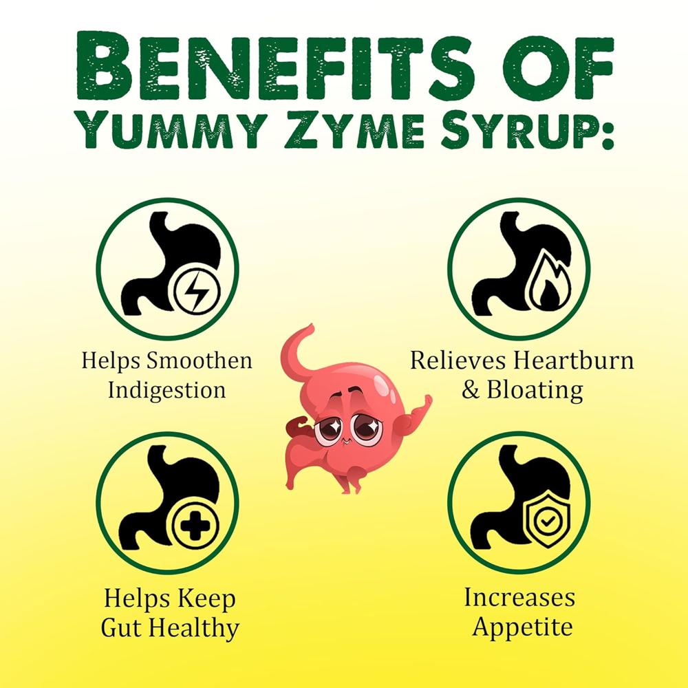  Yummy Zyme Digestive Enzyme Syrup (Sugar Free)
