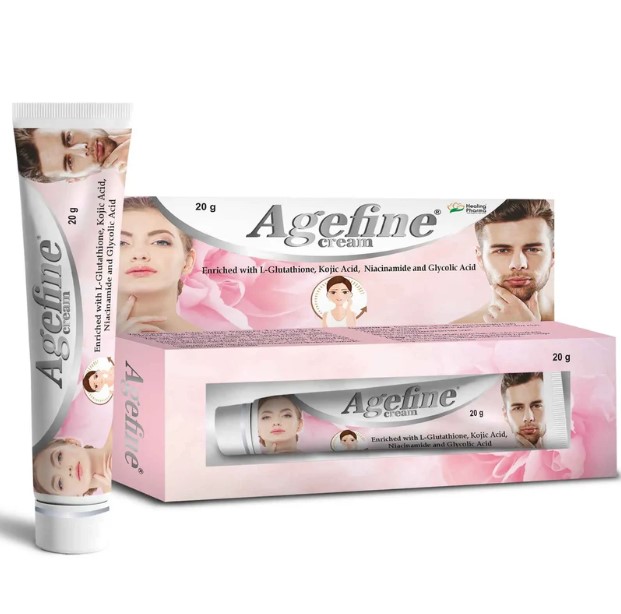 Agefine Skin Whitening Cream 20g(L Glutathione, Kojic Acid, Niacinamide)