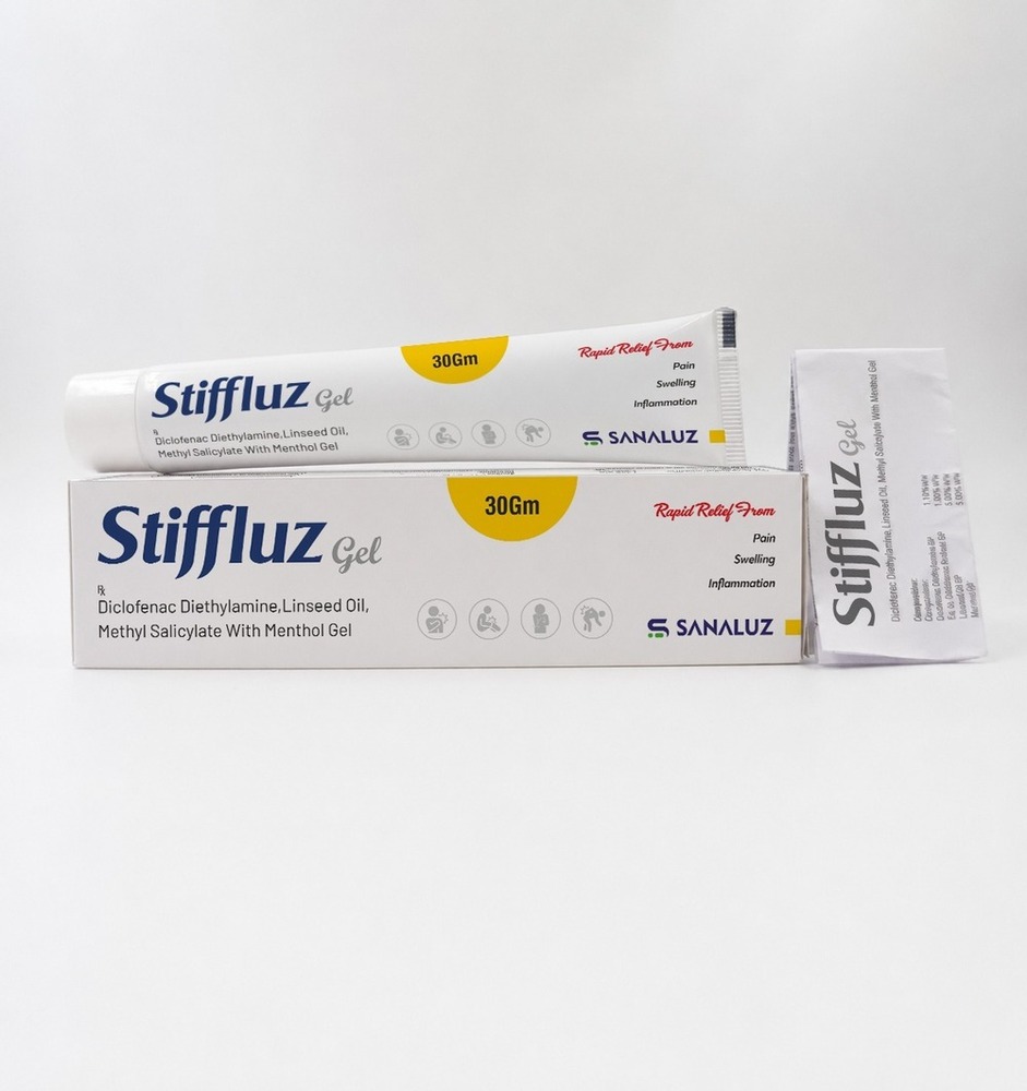 Stiffluz Gel - Diclofenac Diethylamine Linseed Oil Methyl Salicylate Menthol Gel 30gm