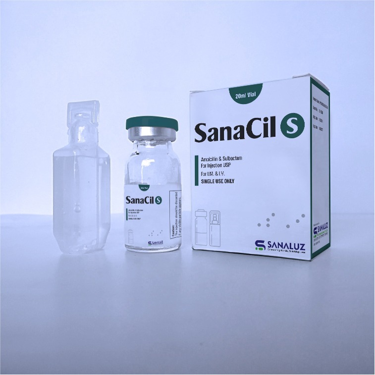 Sanacil S - Ampicillin Salbactum Injection 1 5gm