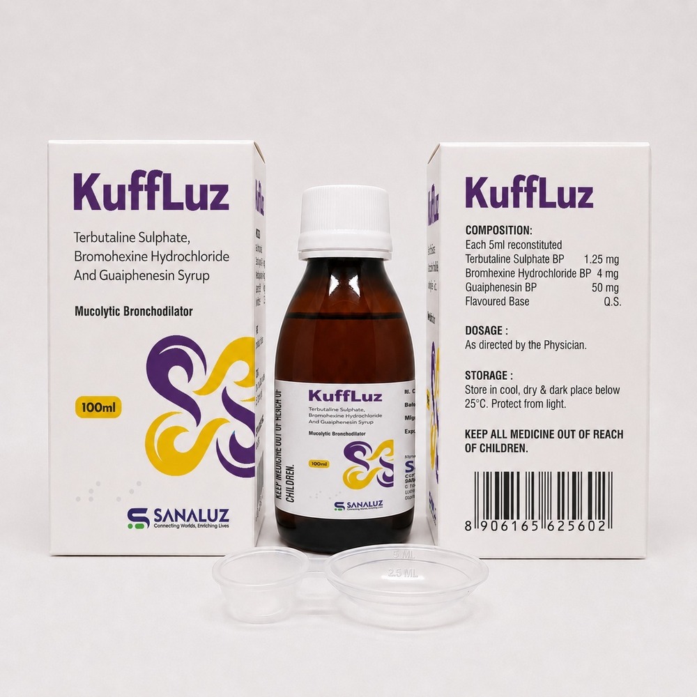 Kuffluz 100ml - Turbutaline Bromhexine HCL Guaiphenesin Syurp 100ml