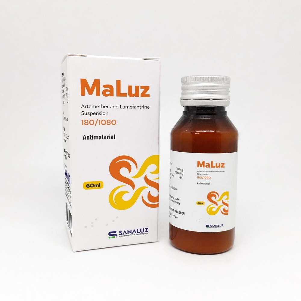 Maluz 1180mg - Artemether 180 Lumefantrine 1080 - 60ml Syrup