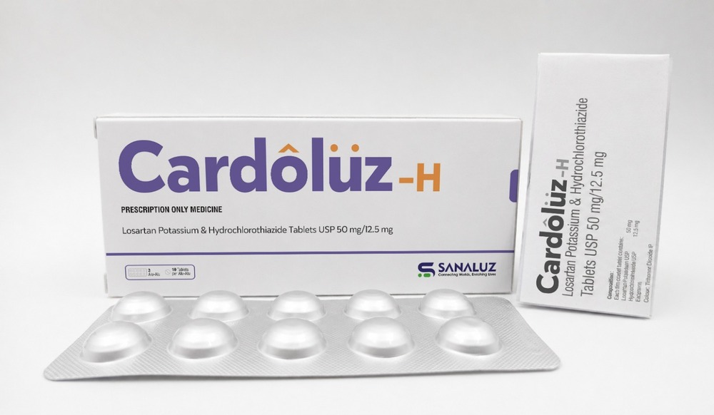 Cadoluz H 52 5mg - Losartan 50mg Pottasium Hydrochlorthiazide 12 5mg Tablet