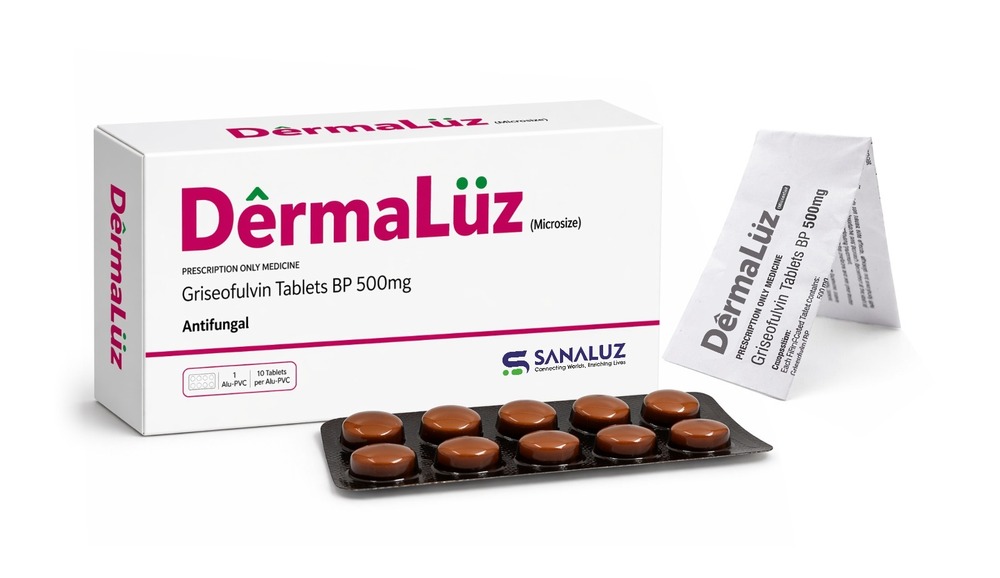Dermaluz 500 - Griseofulvin 500mg Tablet
