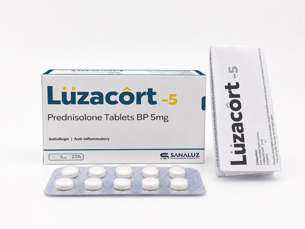 Luzocort 5 - Prednisolone 5mg Tablets - 10x10