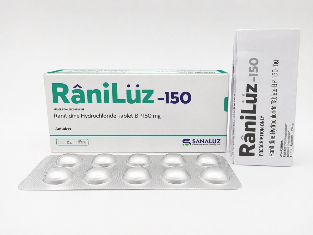 RaniLuz 150 - Ranitidine 150mg Tablet - 10x10