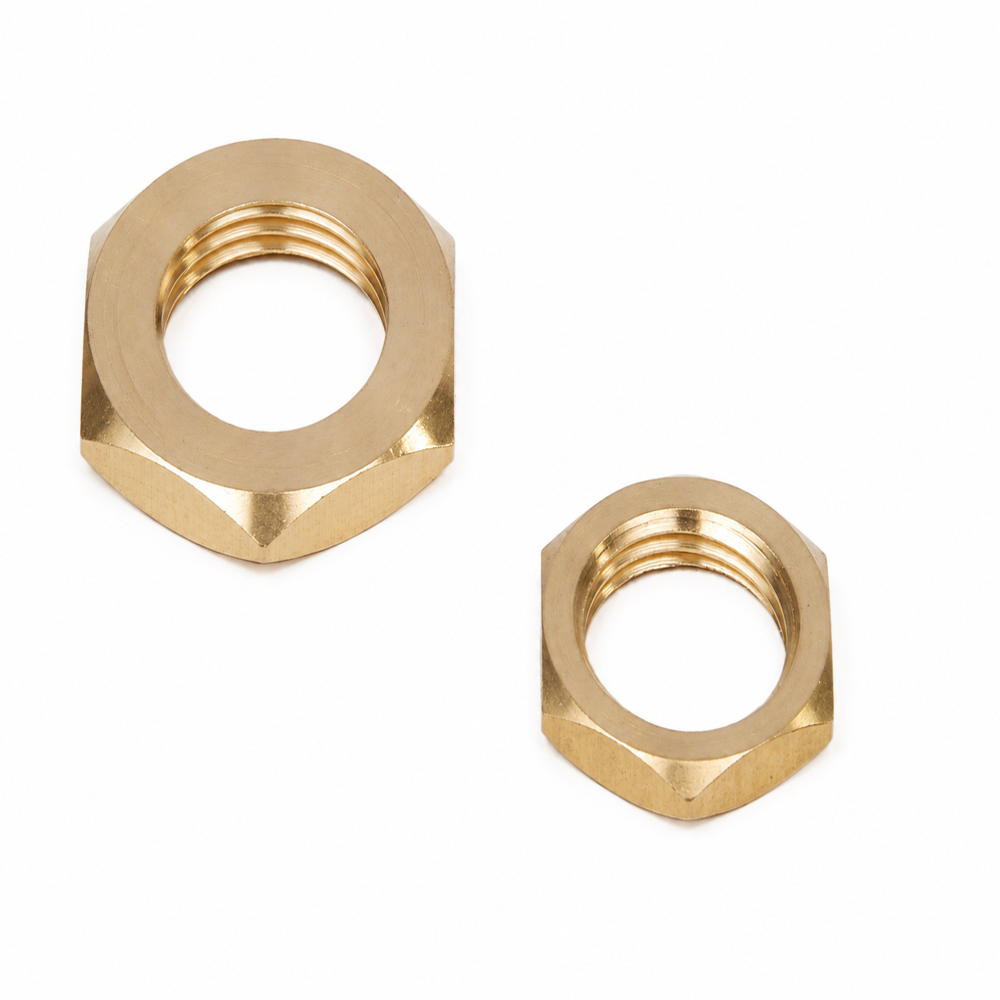 Brass Nuts - Customized Sizes & Dimensions | Cnc Machined, Plated Finish, Precision Turned Components