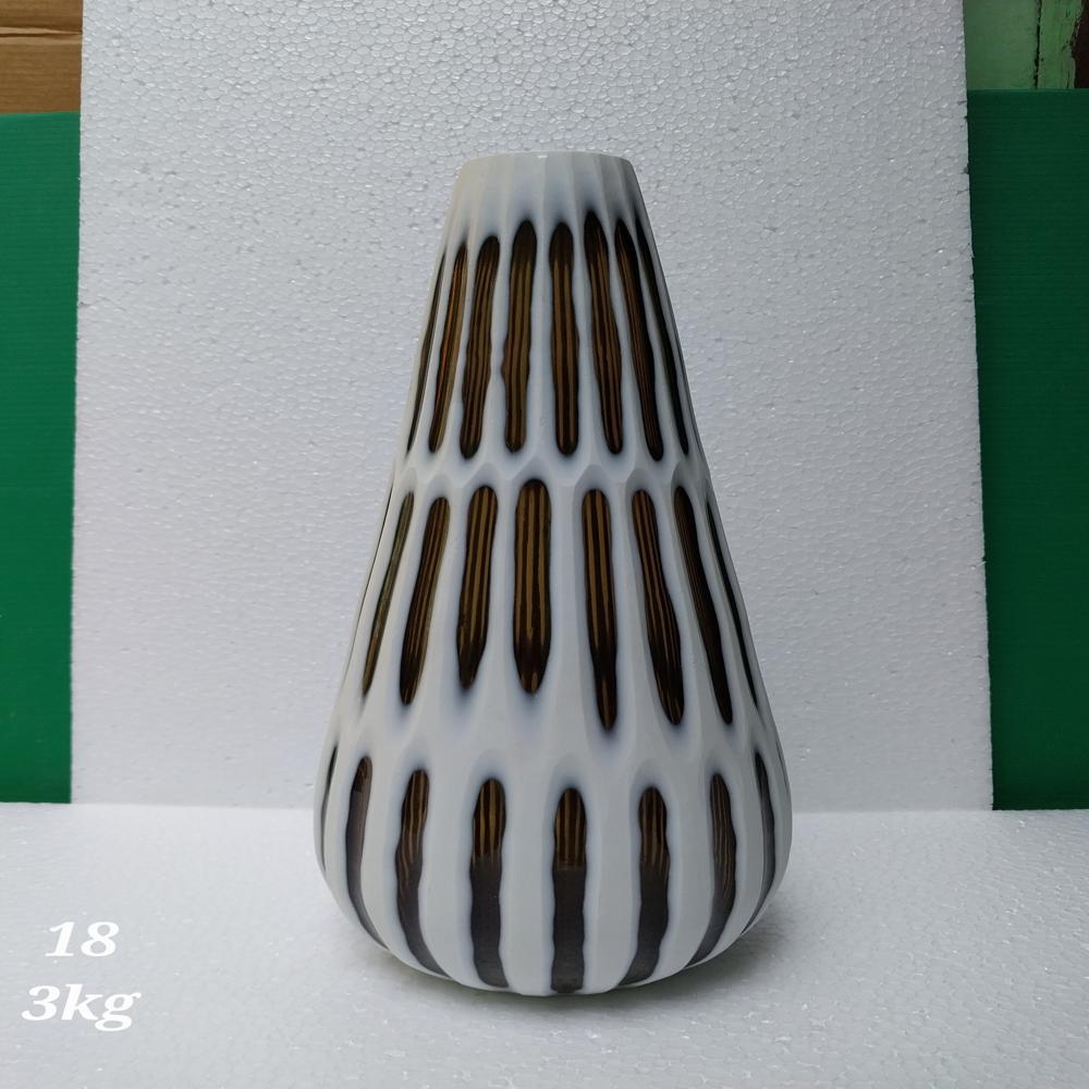 Glass Flower Pot White Opal Color 