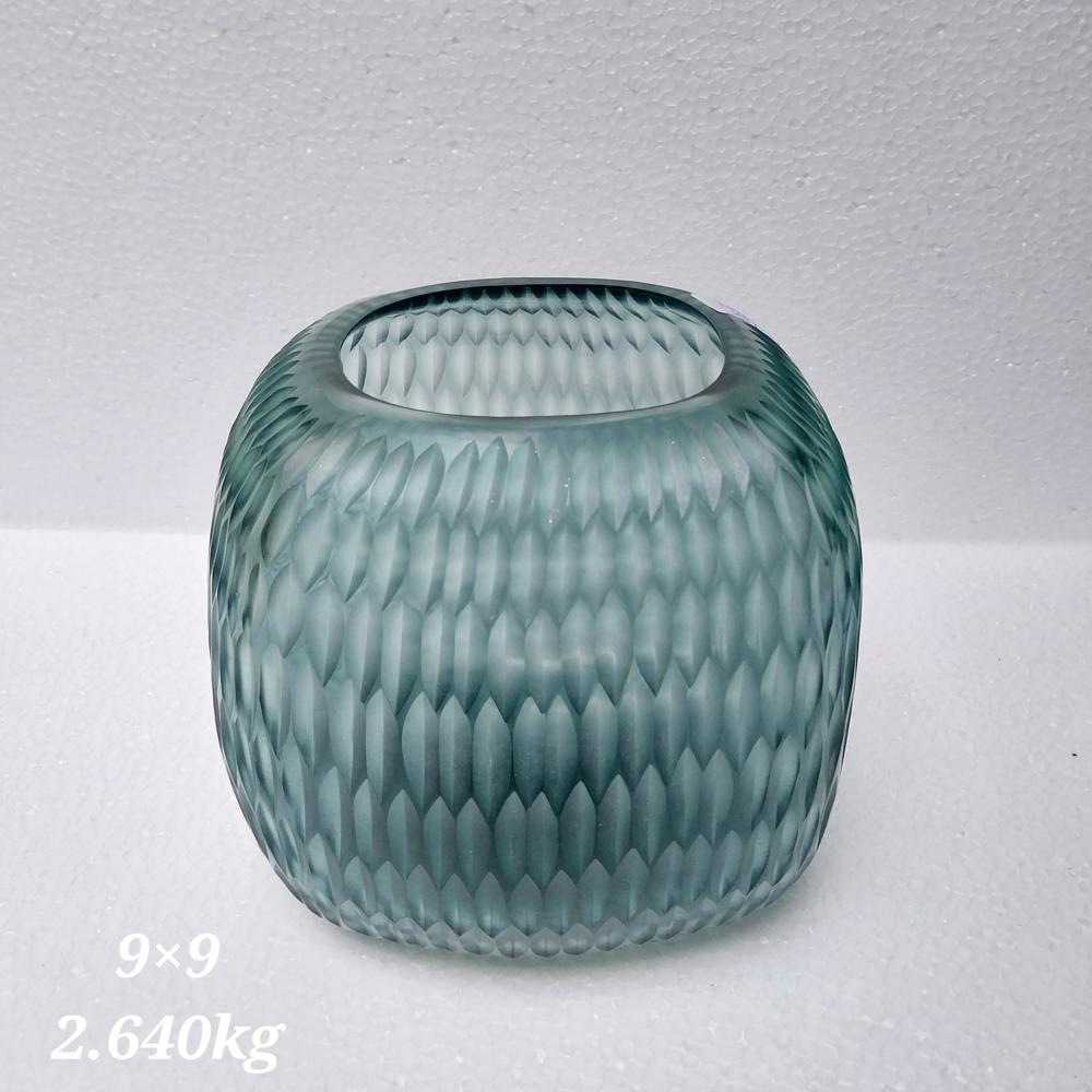 Glass Flower Pot White Opal Color 