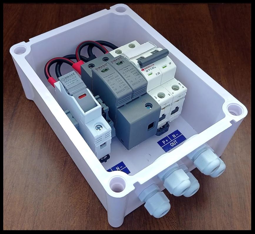 ACDB : 1 - 6 KW HAVELLS(MCB) - SIBASS(SPD) 1 PHASE
