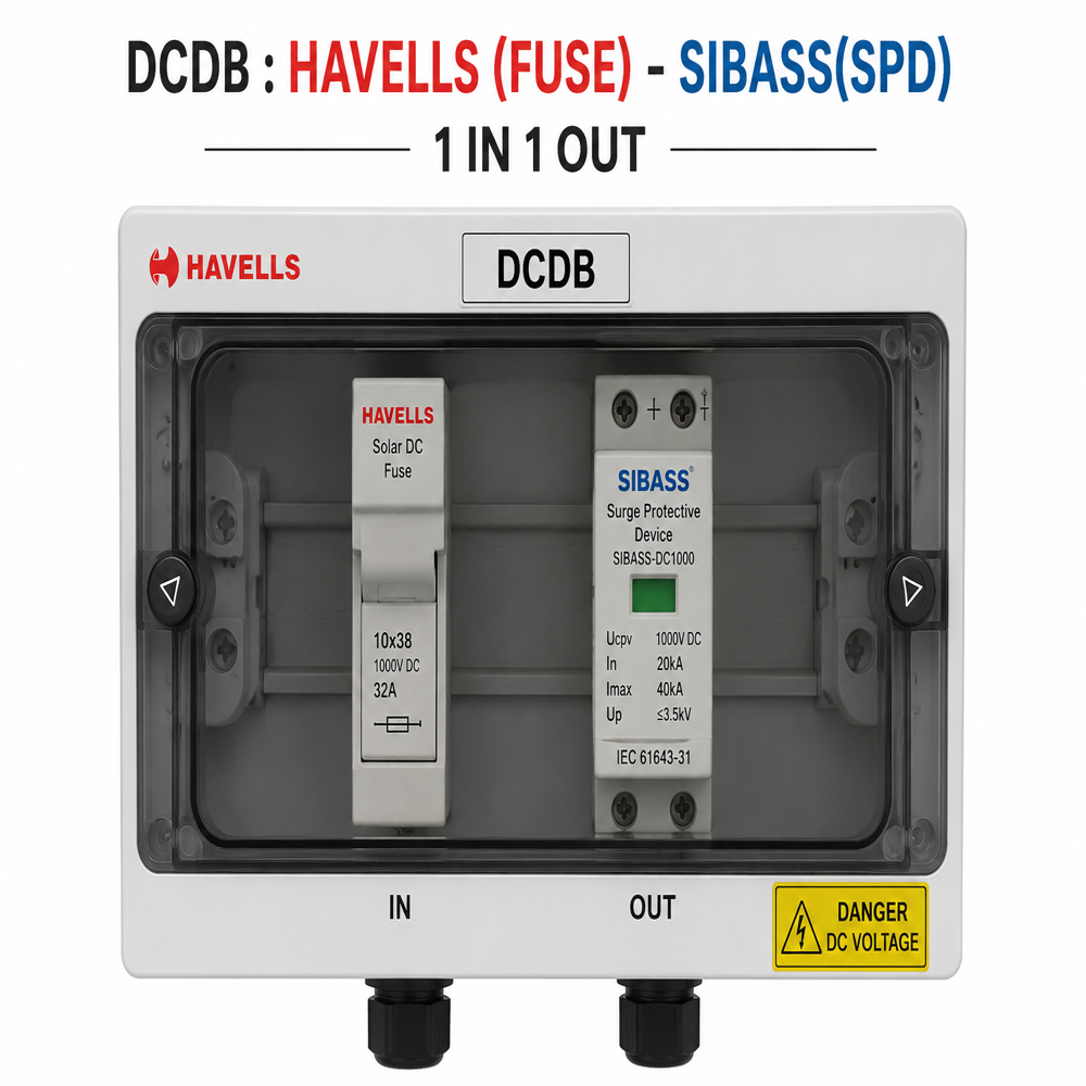 DCDB : HAVELLS (FUSE) - SIBASS(SPD) 1 IN 1 OUT