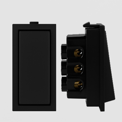 Rocker 10A 2Way Black Modular Range Switches