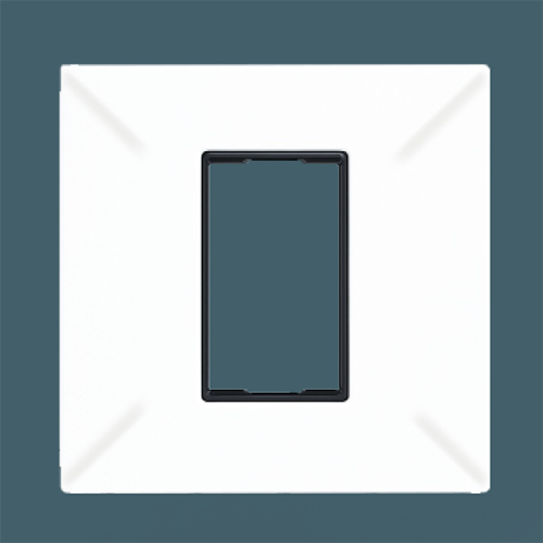 3X3 (1M) White Curve Black Line Plate